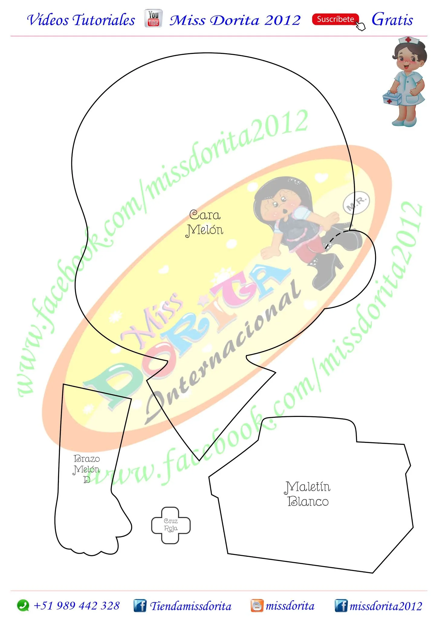 Manualidades en Foami Miss Dorita: Enfermera en Foami
