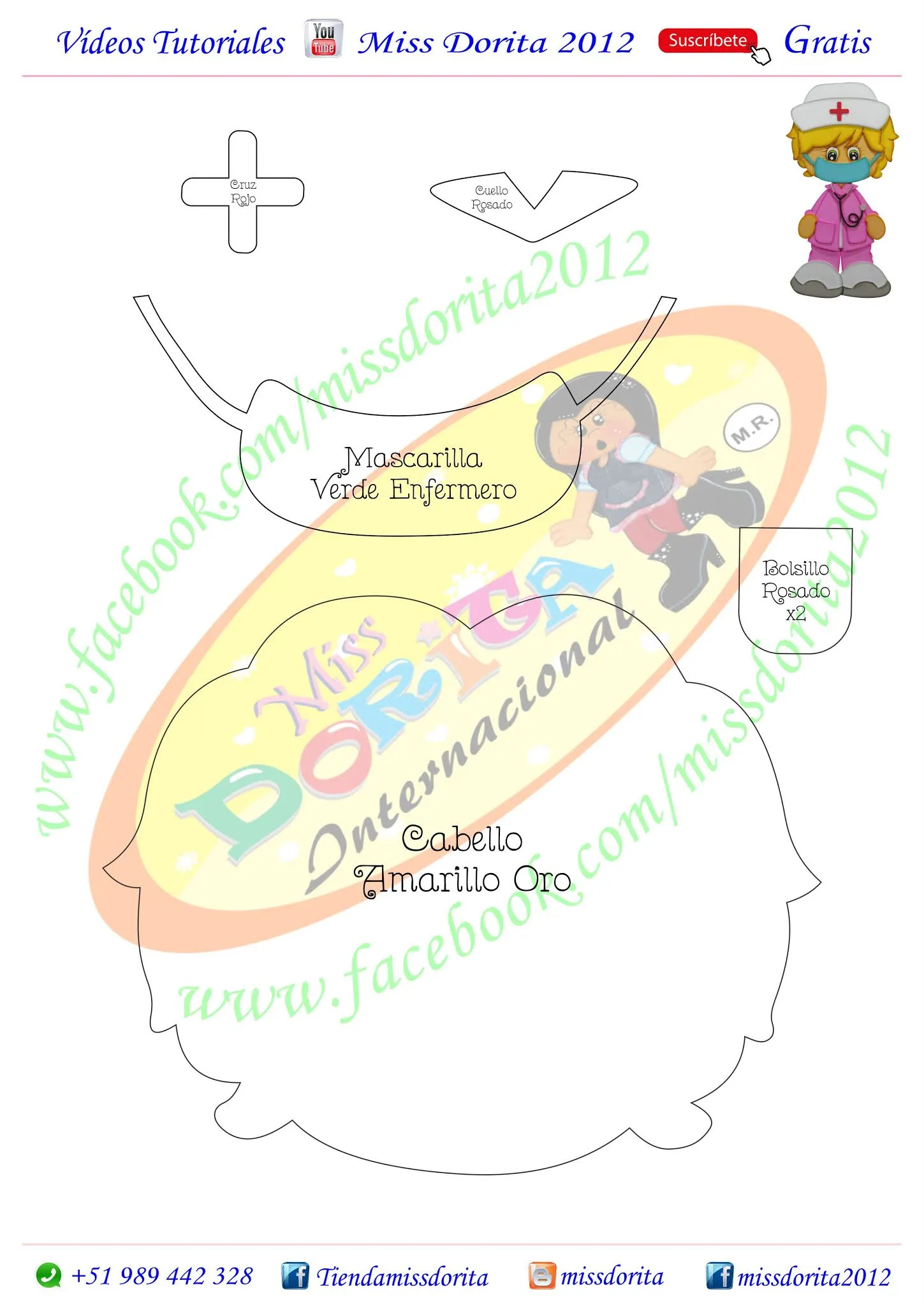 Manualidades en Foami Miss Dorita: Enfermera en Foamy Manualidades en Foami Miss Dorita: Enfermera en Foamy