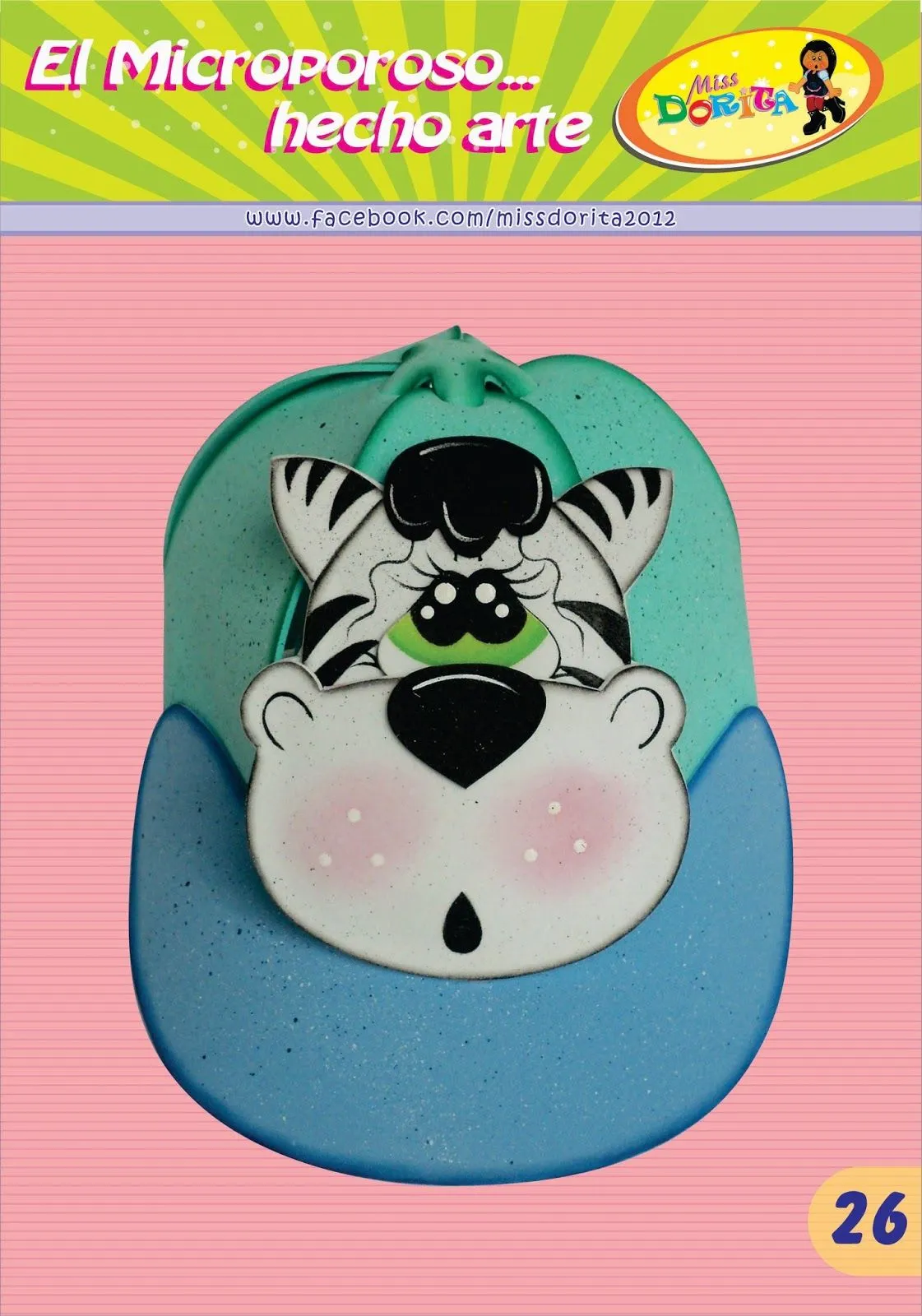 Manualidades en Foami Miss Dorita: Gorro Cebra Manualidades en Foami Miss Dorita: Gorro Cebra