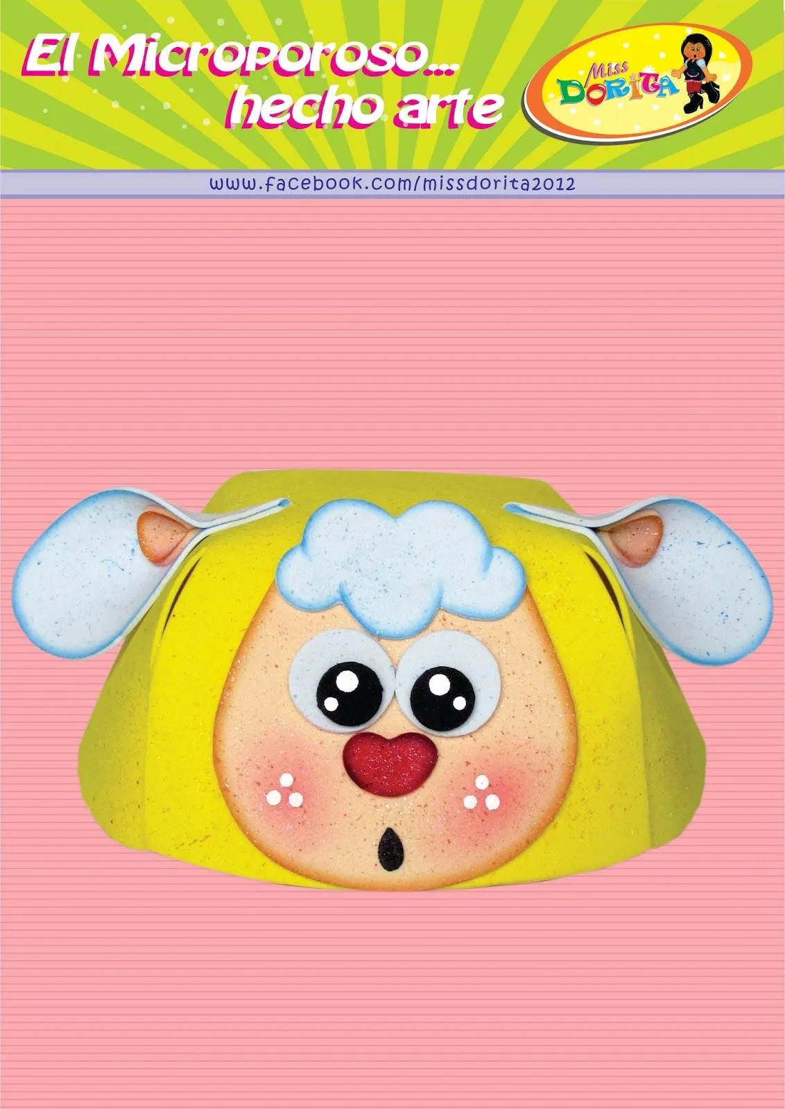 Manualidades en Foami Miss Dorita: Gorro Oveja