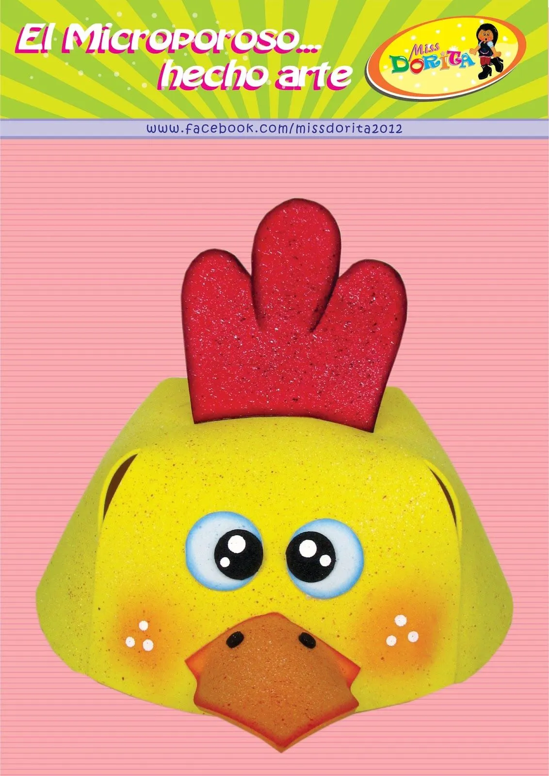 Manualidades en Foami Miss Dorita: Gorro Pollito Manualidades en Foami Miss Dorita: Gorro Pollito