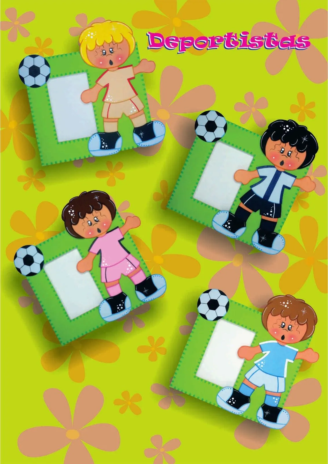 Manualidades en Foami Miss Dorita: Molde de Portafoto Futbolista Manualidades en Foami Miss Dorita: Molde de Portafoto Futbolista