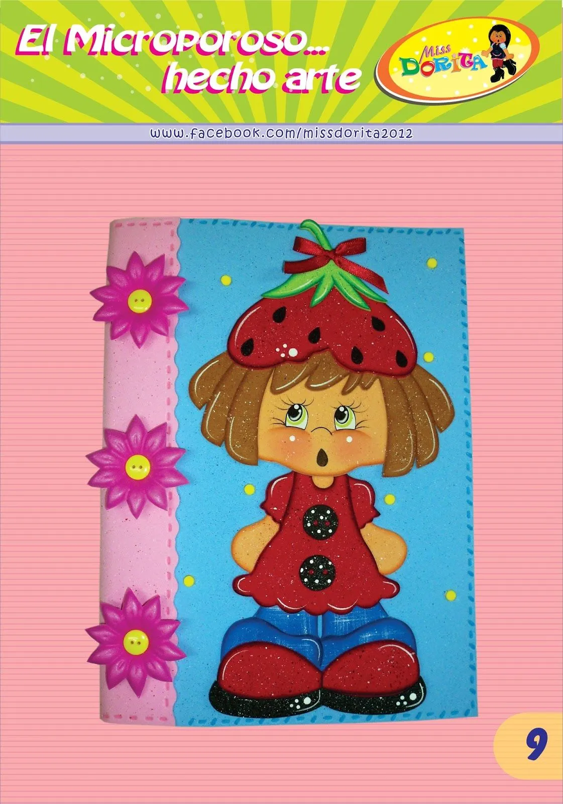 Manualidades en Foami Miss Dorita: Niña Fresa Manualidades en Foami Miss Dorita: Niña Fresa