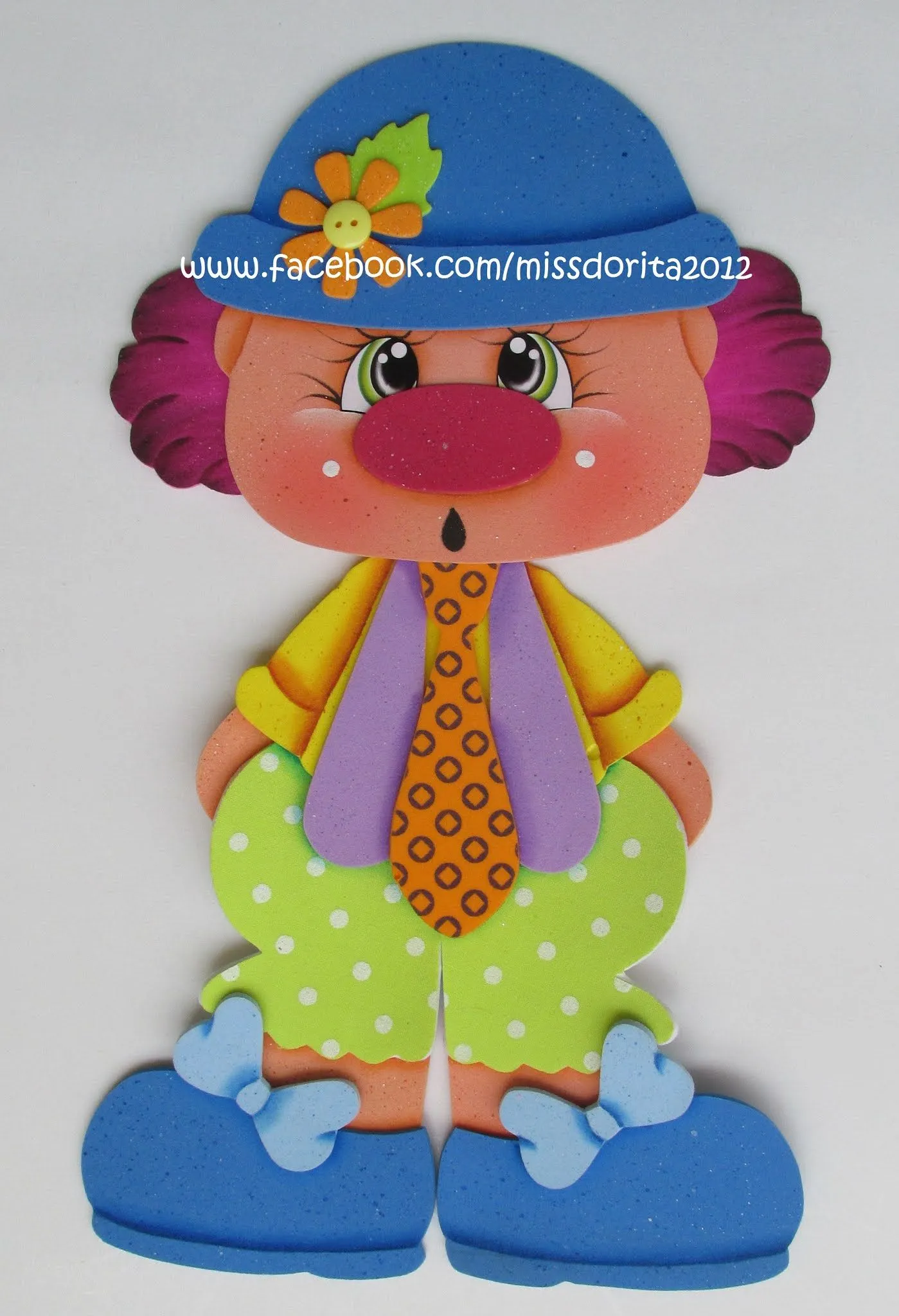 Manualidades en Foami Miss Dorita: Payasito en Foami Manualidades en Foami Miss Dorita: Payasito en Foami