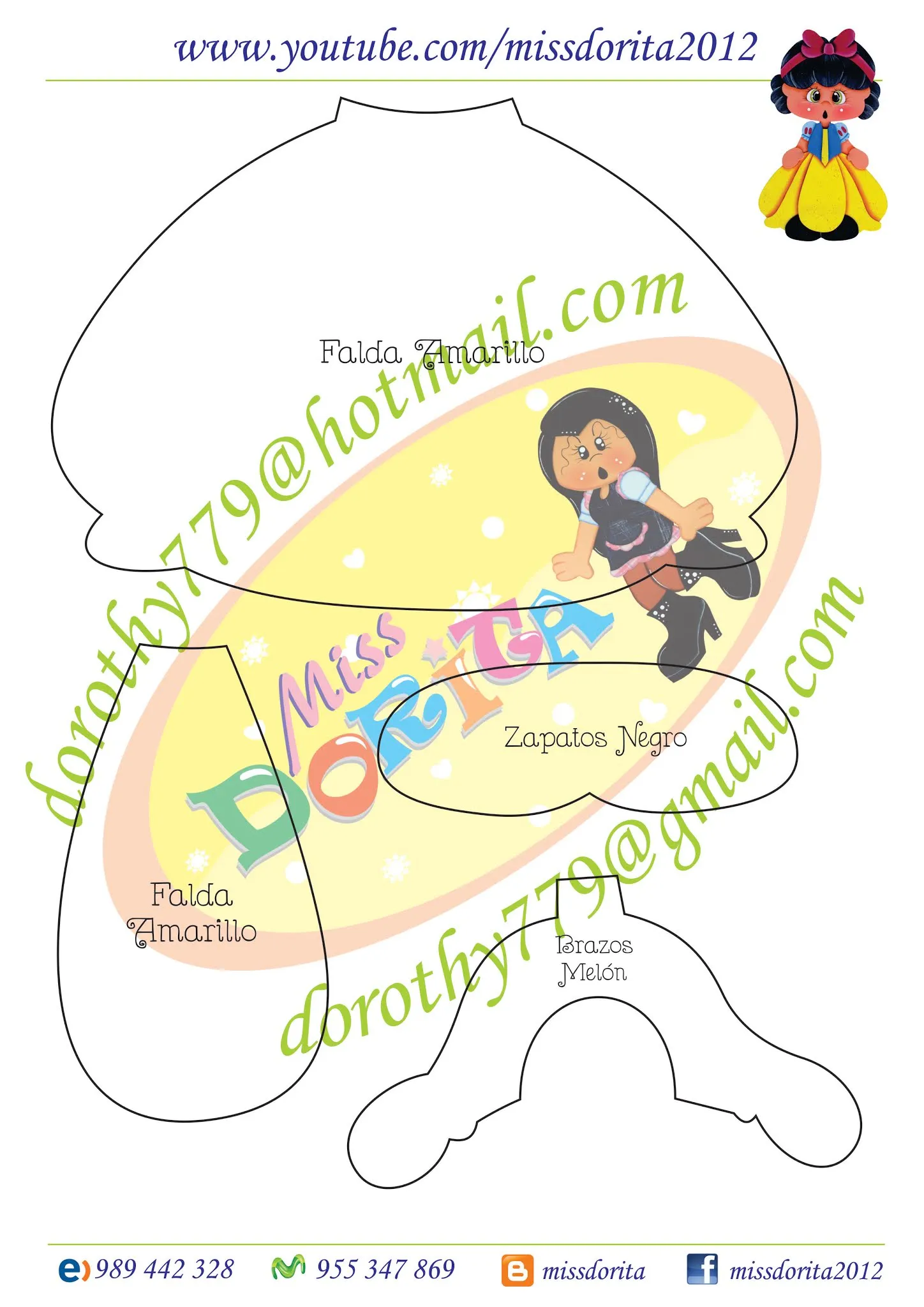 Manualidades en Foami Miss Dorita: Princesa Blanca Nieves en Foami Manualidades en Foami Miss Dorita: Princesa Blanca Nieves en Foami