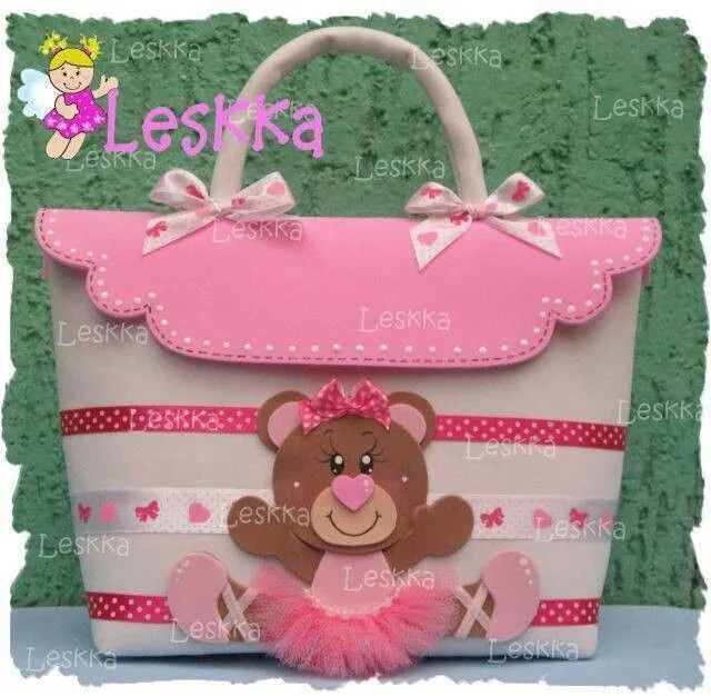 Manualidades en foami web Cartera con diseño de osita bailarina ... Manualidades en foami web Cartera con diseño de osita bailarina ...