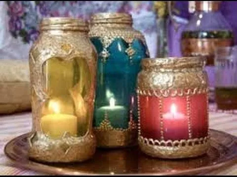 Manualidades con frascos de vidrio 9 - YouTube