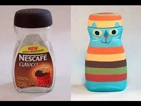 Manualidades con frascos de vidrio 6 - YouTube Manualidades con frascos de vidrio 6 - YouTube