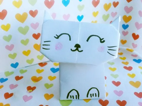 Manualidades: Cómo hacer un gato de origami muy fácil Manualidades: Cómo hacer un gato de origami muy fácil