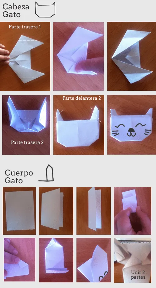 Manualidades: Cómo hacer un gato de origami muy fácil Manualidades: Cómo hacer un gato de origami muy fácil