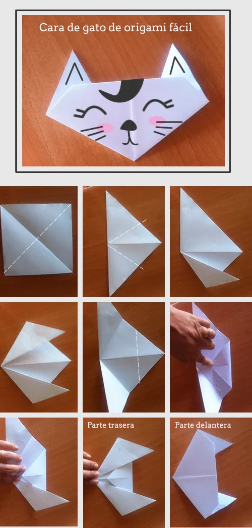 Manualidades: Cómo hacer un gato de origami muy fácil Manualidades: Cómo hacer un gato de origami muy fácil