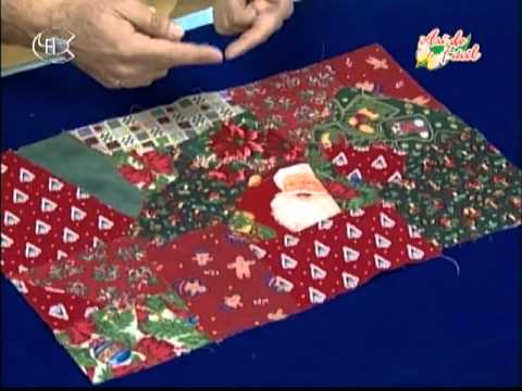 Manualidades Van Gogh - Individuales navideños con retazos - YouTube Manualidades Van Gogh - Individuales navideños con retazos - YouTube