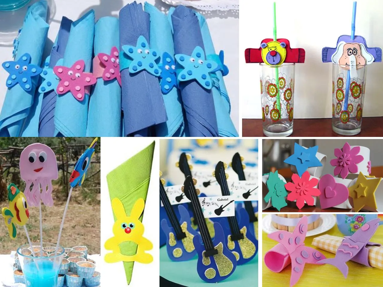 Manualidades en Goma Eva para cumpleaños