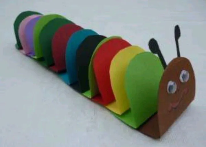 Gusano de colores | manualidades para niños | Pinterest Gusano de colores | manualidades para niños | Pinterest