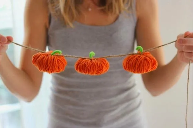 Manualidades para Hallowen - Bonita Guirnalda de calabazas de ... Manualidades para Hallowen - Bonita Guirnalda de calabazas de ...