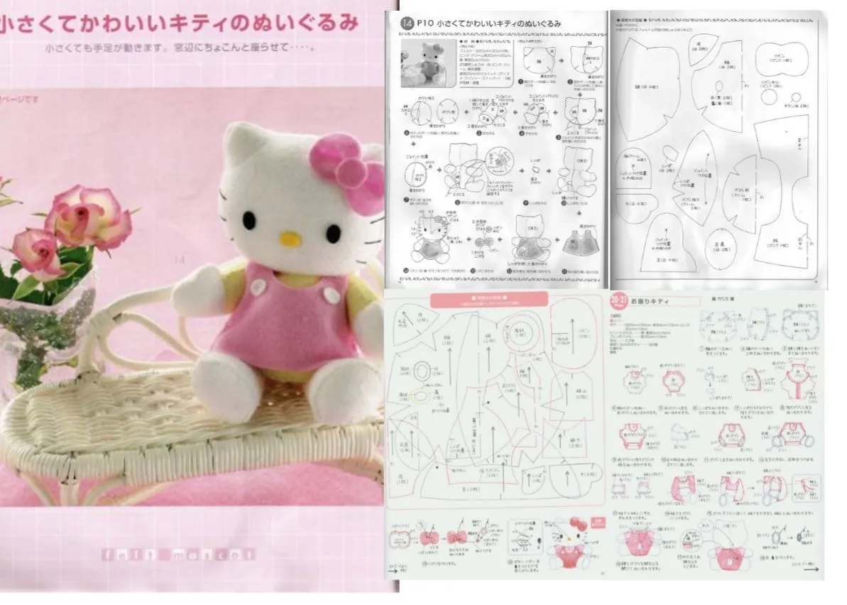 Manualidades Hello Kitty peluche con moldes | Busco imagenes Manualidades Hello Kitty peluche con moldes | Busco imagenes