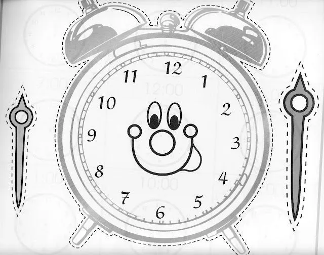 Reloj para niños de 2° para recortar y armar - Imagui Reloj para niños de 2° para recortar y armar - Imagui