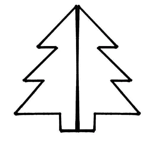 Manualidades con mis hijas: Sencillo pino de navidad de cartulina ... Manualidades con mis hijas: Sencillo pino de navidad de cartulina ...