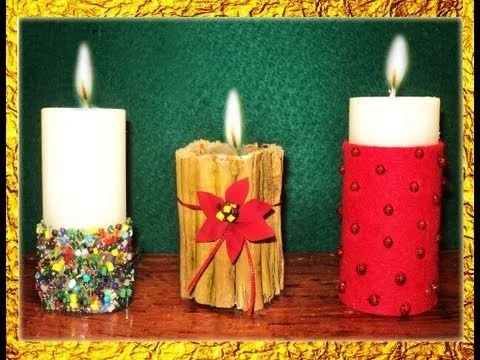 MANUALIDADES 3 IDEAS PARA DECORAR VELAS EN NAVIDAD - POR GEORGIO ... MANUALIDADES 3 IDEAS PARA DECORAR VELAS EN NAVIDAD - POR GEORGIO ...