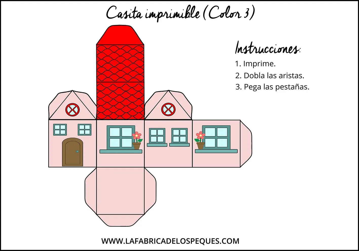 Manualidades infantiles: Casas imprimibles - La fábrica de los peques Manualidades infantiles: Casas imprimibles - La fábrica de los peques