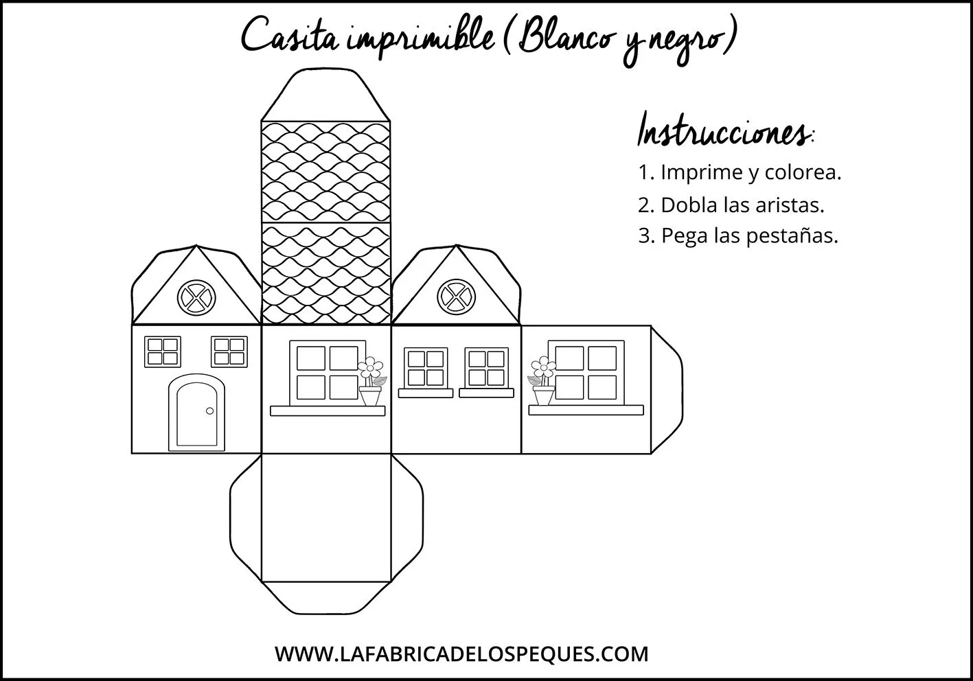 Manualidades infantiles: Casas imprimibles - La fábrica de los peques Manualidades infantiles: Casas imprimibles - La fábrica de los peques