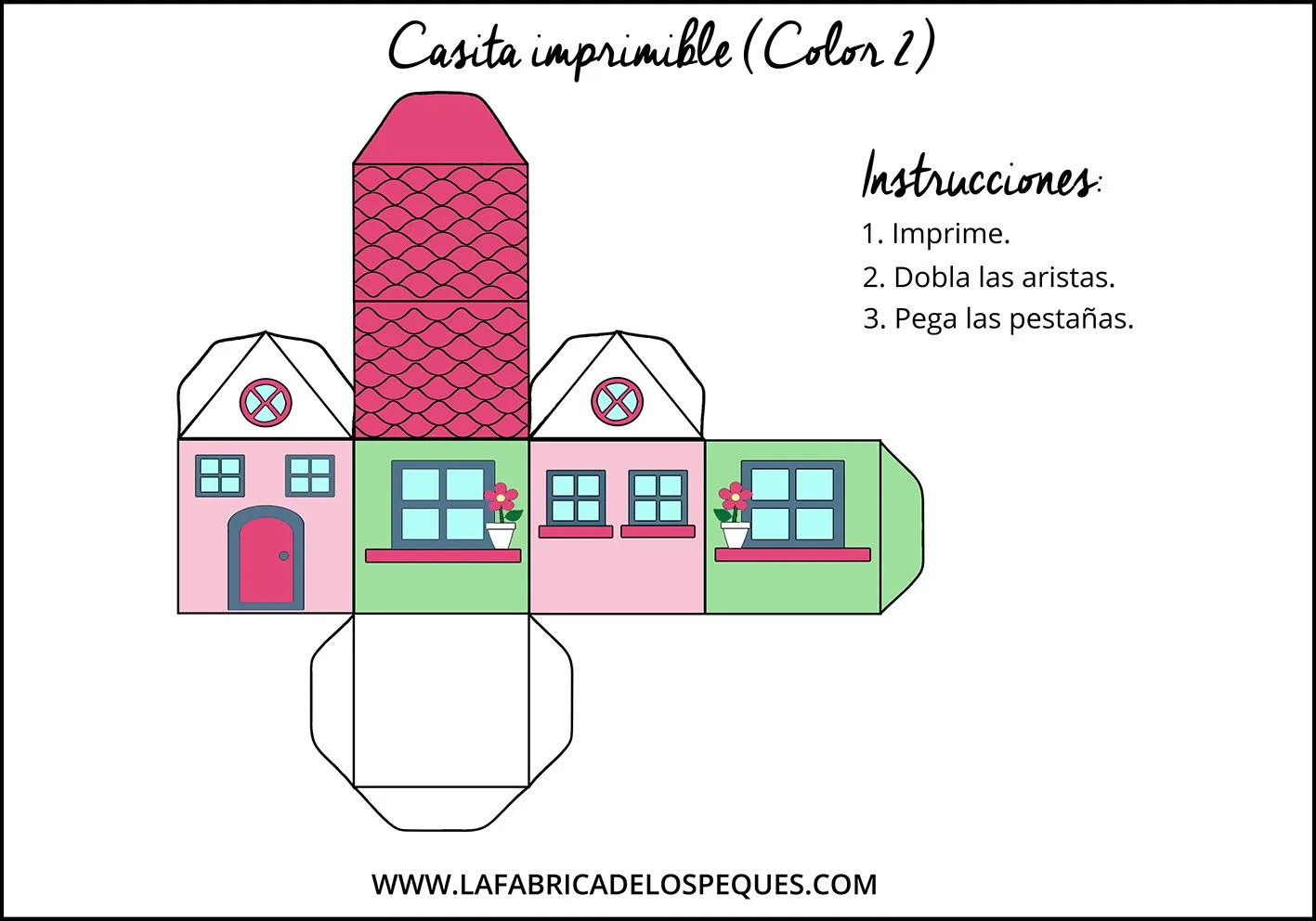 Manualidades infantiles: Casas imprimibles - La fábrica de los peques Manualidades infantiles: Casas imprimibles - La fábrica de los peques