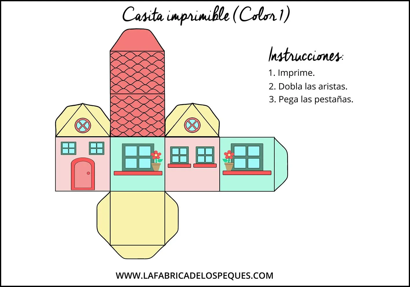 Manualidades infantiles: Casas imprimibles - La fábrica de los peques Manualidades infantiles: Casas imprimibles - La fábrica de los peques