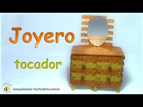 Manualidades: joyero tocador hecho con pinzas de madera / crafts ...