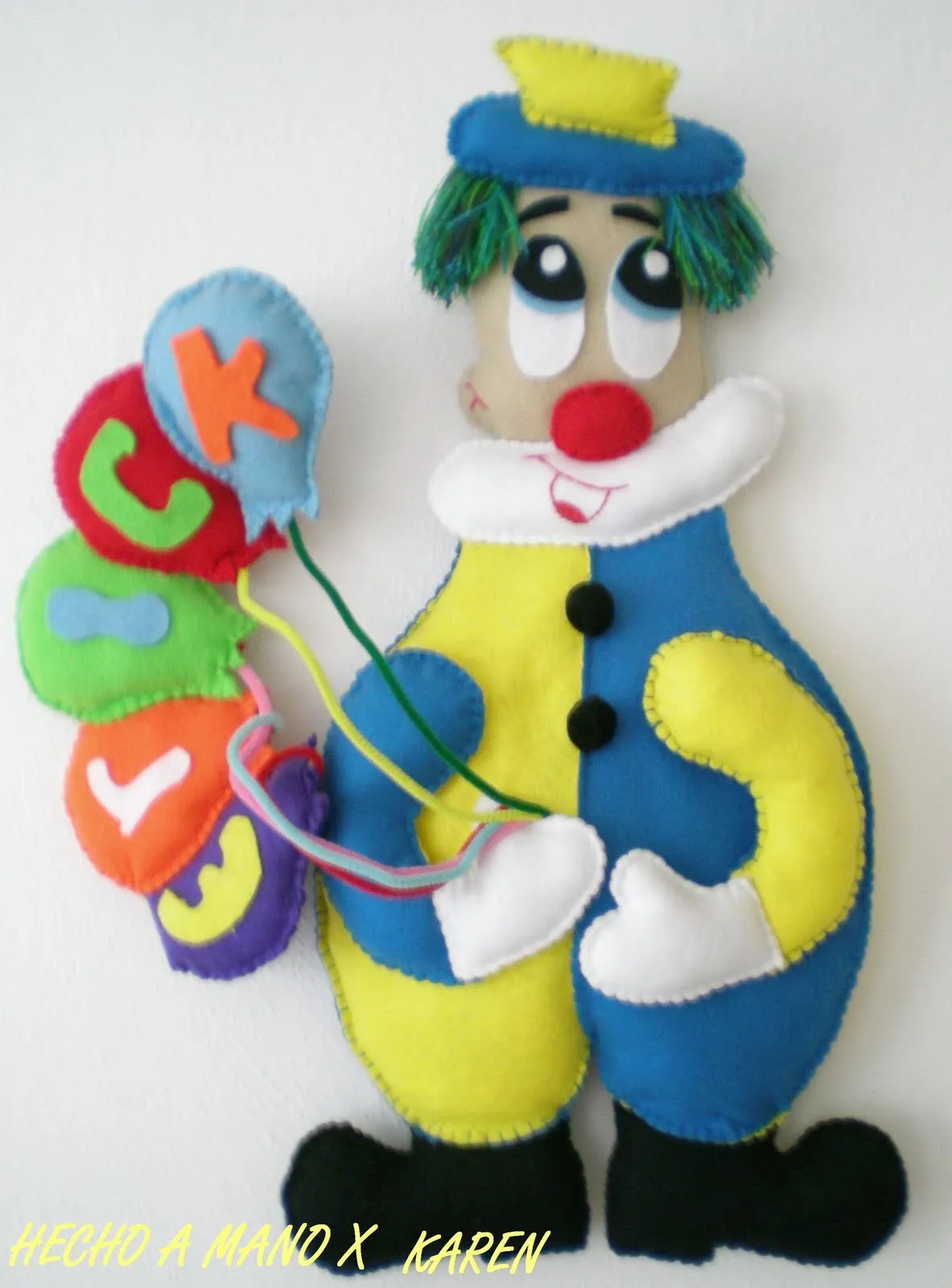 Manualidades Karen: Payaso con nombre