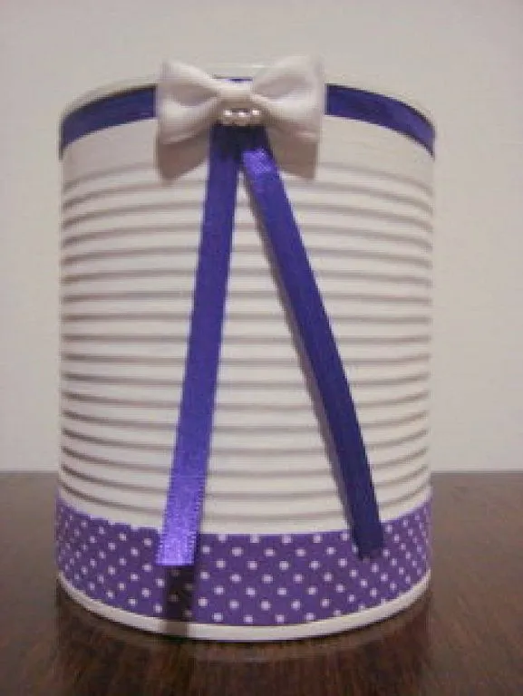 Como hacer manualidades con latas de leche - Imagui