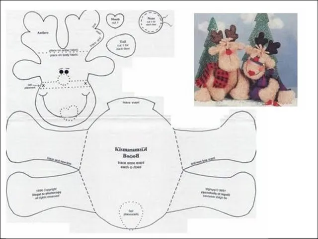 Moldes de renos navideños para imprimir - Imagui