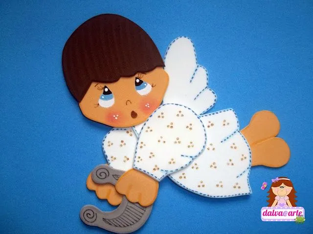 Manualidades Luna Clara: Angeles en goma eva Manualidades Luna Clara: Angeles en goma eva