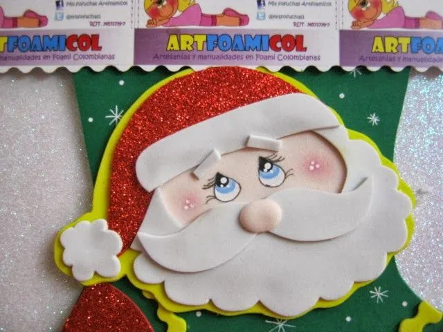 Mis Fofuchas 2013 Artfoamicol: BOTA NAVIDEÑA PAPÁ NOEL EN FOAMY O ... Mis Fofuchas 2013 Artfoamicol: BOTA NAVIDEÑA PAPÁ NOEL EN FOAMY O ...