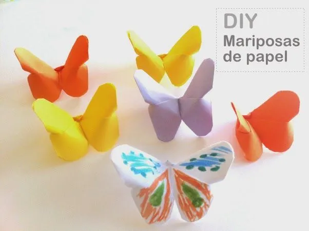 Manualidades: Cómo hacer mariposas de papel fácil y rápido Manualidades: Cómo hacer mariposas de papel fácil y rápido