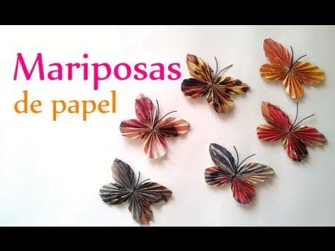 Manualidades: Cómo hacer MARIPOSAS de PAPEL - Innova Manualidades ...