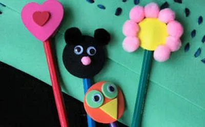 Como decorar un lápiz con fomi - Imagui