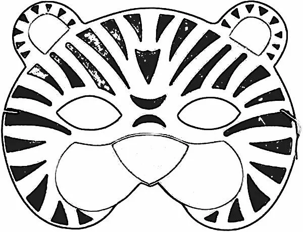 Manualidades máscara tigre en Goma Eva moldes Manualidades máscara tigre en Goma Eva moldes