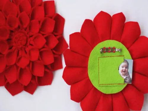 Broche flor portaretrato | Manualidades faciles Broche flor portaretrato | Manualidades faciles
