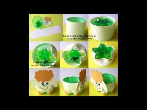 Manualidades con material reciclado - YouTube