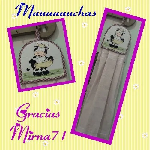 Manualidades mayjo: Toallero de vaca pintado a mano Manualidades mayjo: Toallero de vaca pintado a mano
