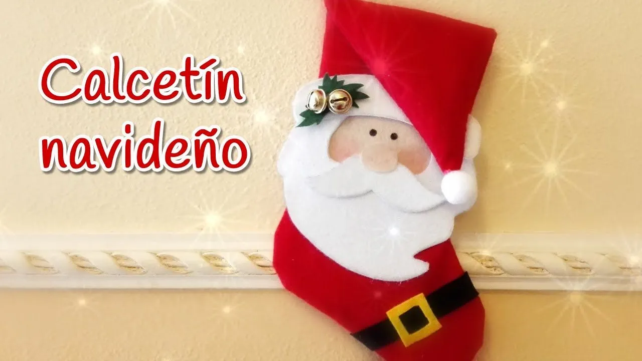 Manualidades para Navidad: CALCETIN navideño (bota) SIN COSER - Innova Manualidades - YouTube Manualidades para Navidad: CALCETIN navideño (bota) SIN COSER - Innova Manualidades - YouTube