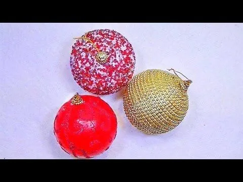 MANUALIDADES PARA NAVIDAD 3 ESFERAS - YouTube MANUALIDADES PARA NAVIDAD 3 ESFERAS - YouTube