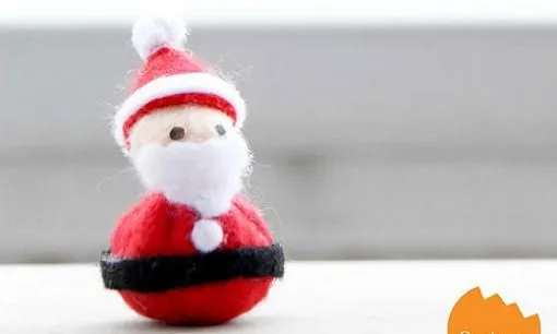 Manualidades de Navidad: Papá Noel de fieltro - unacasabonita Manualidades de Navidad: Papá Noel de fieltro - unacasabonita