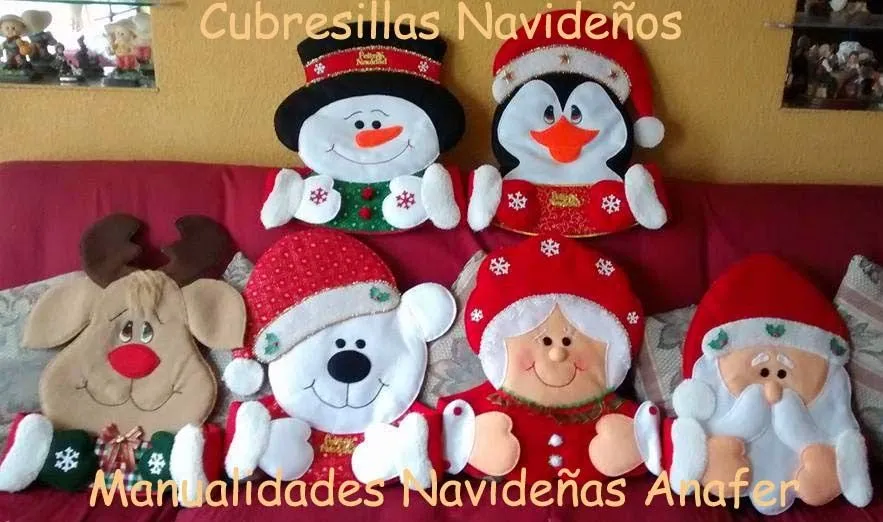 Manualidades Navideñas Anafer: Cubresillas Navideños Manualidades Navideñas Anafer: Cubresillas Navideños