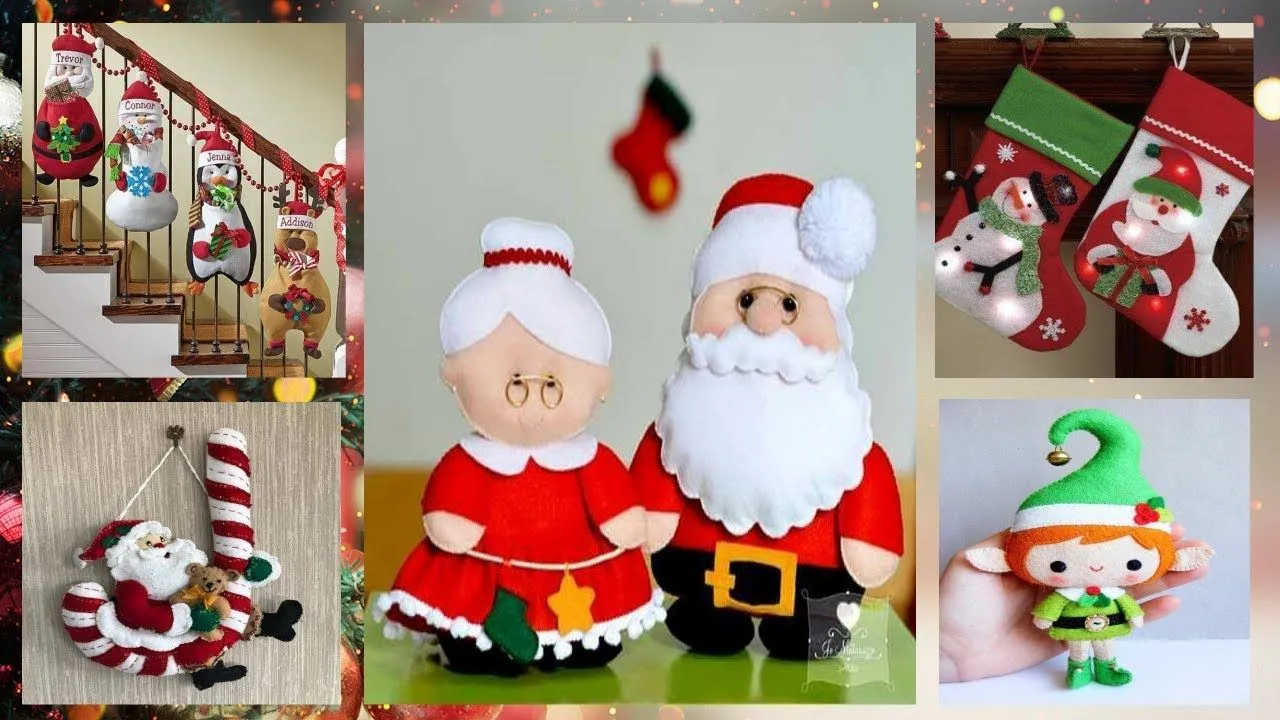 Manualidades NAVIDEÑAS de FIELTRO con MOLDES Manualidades NAVIDEÑAS de FIELTRO con MOLDES