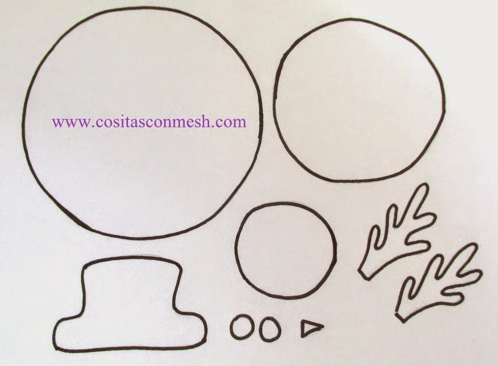 Manualidades navideñas con muñecos de nieve ~ cositasconmesh Manualidades navideñas con muñecos de nieve ~ cositasconmesh