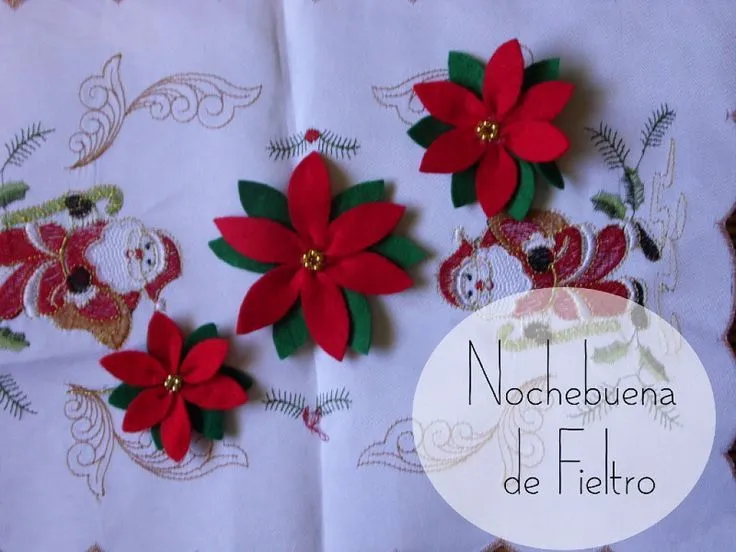 Manualidades Navideñas: Nochebuena de Fieltro | Aprender ... Manualidades Navideñas: Nochebuena de Fieltro | Aprender ...