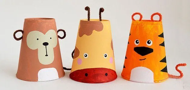 Manualidades con niños: 5 animalitos con vasos desechables ...