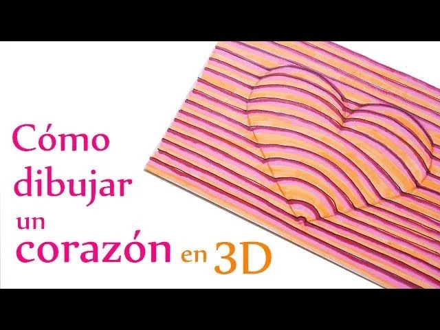 Manualidades para Niños: Cómo dibujar un CORAZÓN en 3D (muy fácil ...