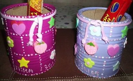 Latas decoradas para cumpleaños - Imagui